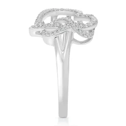Diamond Heart Ring In Sterling Silver (1/4 Ct. Tw.)