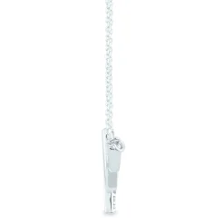 Diamond Heartbeat Necklace In 10K White Gold