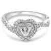 Diamond Heart-Shaped Halo Ring In 14K White Gold (5/8 Ct. Tw.)