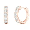 Diamond Hoop Earrings In 10K Rose Gold (1 Ct. Tw.)