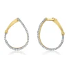 Diamond Hoop Earrings In 14K Yellow Gold (1/7 Ct. Tw.)