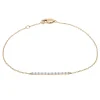 Diamond Horizontal Baguette Bar Bracelet In 14K Yellow Gold (1/7 Ct. Tw.)
