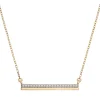 Diamond Horizontal Bar Necklace In 14K Yellow Gold (1/10 Ct. Tw.)