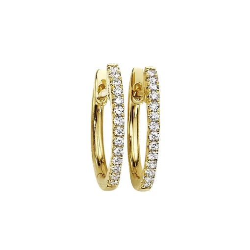 Diamond Huggie Hoop Earrings