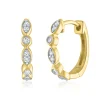 Diamond Huggie Hoop Earrings In 10K Yellow Gold (1/10 Ct. Tw.)