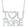 Diamond I U More Necklace In Sterling Silver
