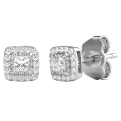 Diamond Illusion Halo Stud Earrings (1/4 Ct. Tw.)