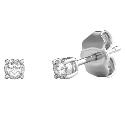 Diamond Illusion Stud Earrings In