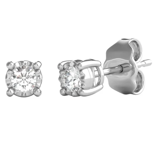 Diamond Illusion Stud Earrings In