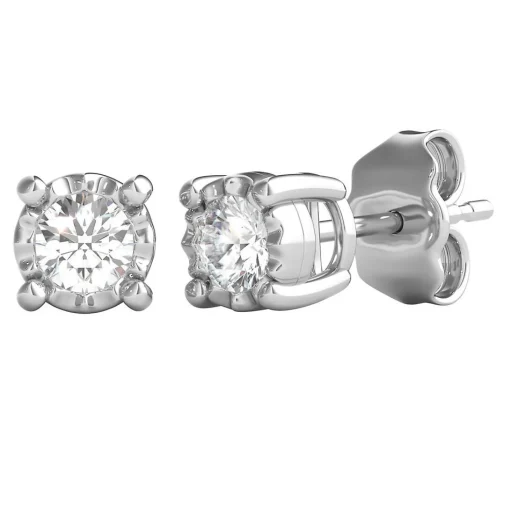 Diamond Illusion Stud Earrings In