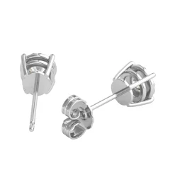 Diamond Illusion Stud Earrings, 10K White Gold (3/8 Ct. Tw.)