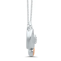 Diamond Infinity Arrow Pendant In Sterling Silver