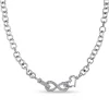Diamond Infinity Necklace With Heart In Sterling Silver (1/10 Ct. Tw.)