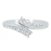 Diamond Journey Bypass Ring In 10K White Gold (3/8 Ct. Tw.)