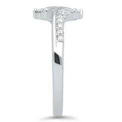 Diamond Journey Bypass Ring In 10K White Gold (3/8 Ct. Tw.)
