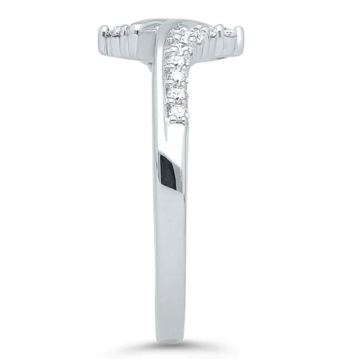 Diamond Journey Bypass Ring In 10K White Gold (3/8 Ct. Tw.)