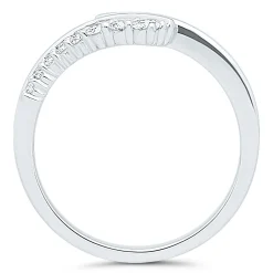 Diamond Journey Bypass Ring In 10K White Gold (3/8 Ct. Tw.)