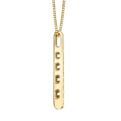 Diamond Journey Pendant With Ladder Design In 14K Yellow Gold (1/2 Ct. Tw.)