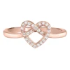 Diamond Knotted Heart Ring In 10K Rose Gold (1/10 Ct. Tw.)