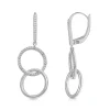 Diamond Linked Circle Earrings In Sterling Silver (1/5 Ct. Tw.)