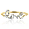 Diamond Love Ring In 14K Yellow Gold (1/7 Ct. Tw.)