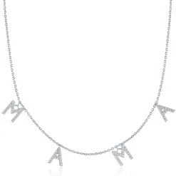 Diamond Mama Necklace In Sterling Silver (1/5 Ct. Tw.)