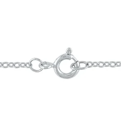 Diamond Milgrain Bar Necklace In Sterling Silver (1/7 Ct. Tw.)