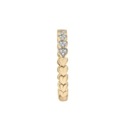 Diamond Multi-Heart Ring In 14K Yellow Gold (1/10 Ct. Tw.)