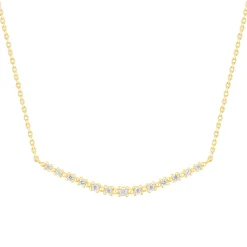 Diamond Necklace In 10K Yellow Gold (1/4 Ct. Tw.)