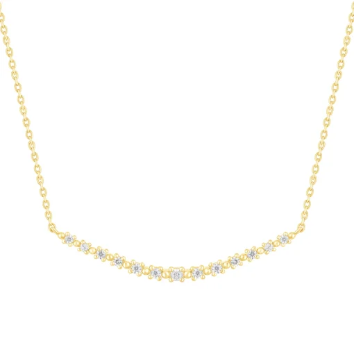 Diamond Necklace In 10K Yellow Gold (1/4 Ct. Tw.)