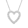 Diamond Open Heart Pendant In Sterling Silver (1/10 Ct. Tw.)
