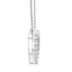 Diamond Open Heart Pendant In Sterling Silver (1/10 Ct. Tw.)