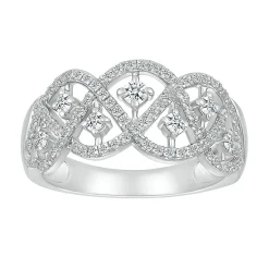 Diamond Open Ring In 10K White Gold (1/2 Ct. Tw.)