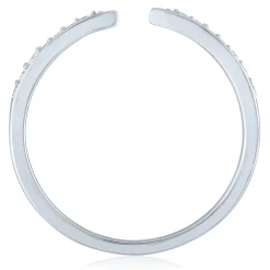 Diamond Open Stacking Band In 10K White Gold (1/10 Ct. Tw.)