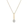 Diamond Oval Cluster Ribbed Drop Pendant In Vermeil (1/10 Ct. Tw.)