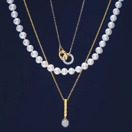 Diamond Oval Cluster Ribbed Drop Pendant In Vermeil (1/10 Ct. Tw.)