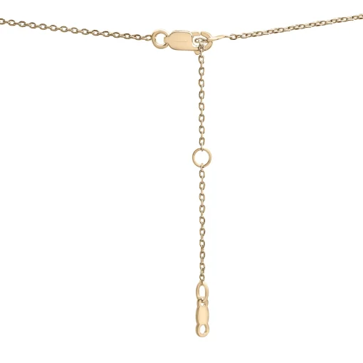 Diamond Oval Cluster Ribbed Drop Pendant In Vermeil (1/10 Ct. Tw.)