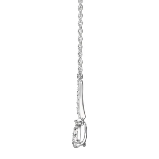 Diamond Pear-Shaped Cluster Drop V-Necklace (1/3 Ct. Tw.)