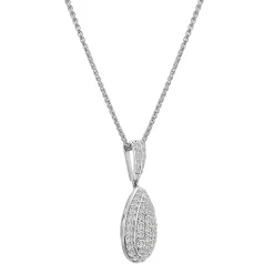 Diamond Pear-Shaped Drop Pendant In 10K White Gold (3/4 Ct. Tw.)