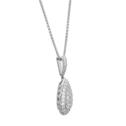 Diamond Pear-Shaped Drop Pendant In 10K White Gold (3/4 Ct. Tw.)