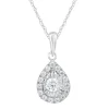 Diamond Pear-Shaped Pendant In 10K White Gold (1/4 Ct. Tw.)