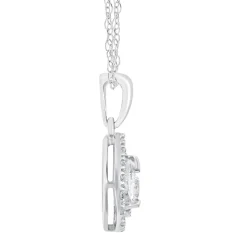 Diamond Pear-Shaped Pendant In 10K White Gold (1/4 Ct. Tw.)