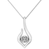 Diamond Pendant In 14K White Gold (1/5 Ct. Tw.)