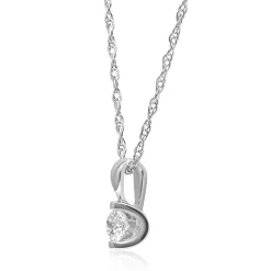 Diamond Pendant In 14K White Gold (1/7 Ct. Tw.)