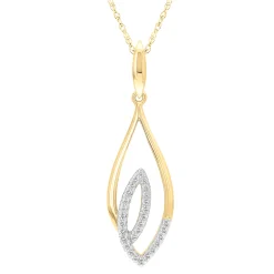 Diamond Pendant In 10K Yellow Gold (1/8 Ct. Tw.)