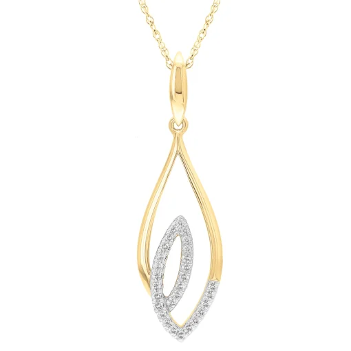 Diamond Pendant In 10K Yellow Gold (1/8 Ct. Tw.)