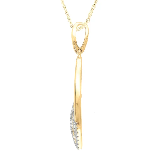 Diamond Pendant In 10K Yellow Gold (1/8 Ct. Tw.)