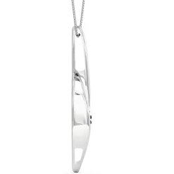 Diamond Pendant Swirl In 14K White Gold (1/8 Ct. Tw.)