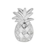 Diamond Pineapple Single Stud Earring In 10K White Gold