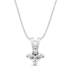 Diamond Princess-Cut Solitaire In 14K White Gold (1/2 Ctw.)